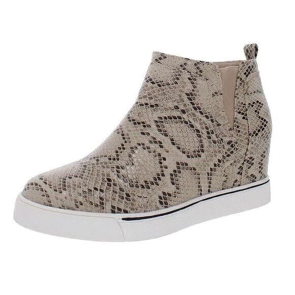 Sugar Women's Wedge Sneakers sz 7.5 Snake-print NEW # M475 - Picture 2 of 11